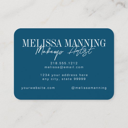 Modern Blue and Green Waterverf Visitekaartje (Achterkant)