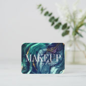 Modern Blue and Green Waterverf Visitekaartje (Staand voorkant)