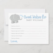 Modern Blue and Grey Elephant Boy Baby shower (Voorkant)