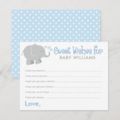 Modern Blue and Grey Elephant Boy Baby shower (Voorkant / Achterkant)