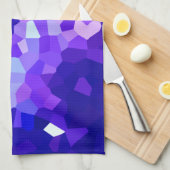 Modern Blue and Paars Glas in lood Ocean Mosaic Theedoek (Quarter Fold)