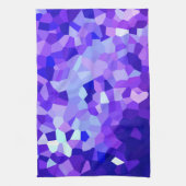 Modern Blue and Paars Glas in lood Ocean Mosaic Theedoek (Verticaal)