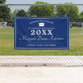 Modern Blue and White Afstuderen Spandoek (Insitu)