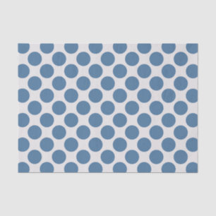 Modern Blue and White Large Polka Dots Tissuepapier