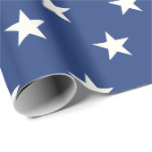 Modern Blue and White Star Pattern Cadeaupapier (Rol Hoek)