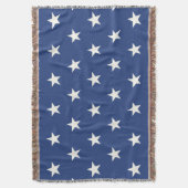 Modern Blue and White Star Pattern Deken (Voorkant Verticaal)