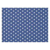 Modern Blue and White Star Pattern Tafelkleed (Voorkant (Horizontaal))