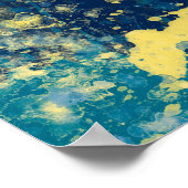Modern Blue and Yellow Abstract Poster (Hoek)