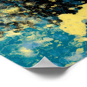 Modern Blue and Yellow Abstract Poster (Hoek)
