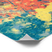 Modern Blue and Yellow Abstract Poster (Hoek)