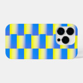 Modern Blue and Yellow Patroon Ukraine Inspiration iPhone Hoesje (Achterkant horizontaal)