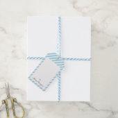 Modern Blue Aqua Heart Girly Cute Feminine Script Cadeaulabel (Met Touw)