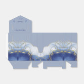 Modern Blue Aqua Marble Wedding Bedankdoosjes (Uitgevouwen)