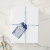 Modern Blue Aqua Marble Wedding Gift Label Cadeaulabel (Met Touw)