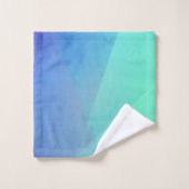 Modern Blue Aqua &Turquoise Geometric Gradation Bad Handdoek (Wasdoekje)