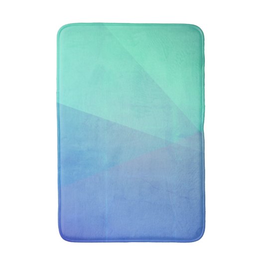 Modern Blue Aqua &Turquoise Geometric Gradation Badmat (Voorkant Verticaal)