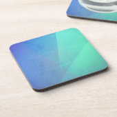 Modern Blue Aqua &Turquoise Geometric Gradation Bier Onderzetter (Linkerzijde)