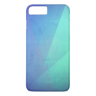 Modern Blue Aqua &Turquoise Geometric Gradation iPhone 8/7 Plus Hoesje