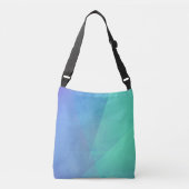 Modern Blue Aqua &Turquoise Geometric Gradation Crossbody Tas (Voorkant)