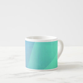 Modern Blue Aqua &Turquoise Geometric Gradation Espresso Kop
