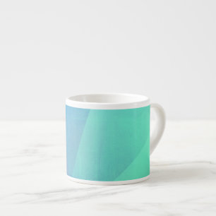 Modern Blue Aqua &Turquoise Geometric Gradation Espresso Kop