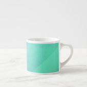 Modern Blue Aqua &Turquoise Geometric Gradation Espresso Kop (Rechts)