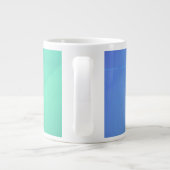 Modern Blue Aqua &Turquoise Geometric Gradation Grote Koffiekop (Achterkant)