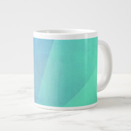 Modern Blue Aqua &Turquoise Geometric Gradation Grote Koffiekop
