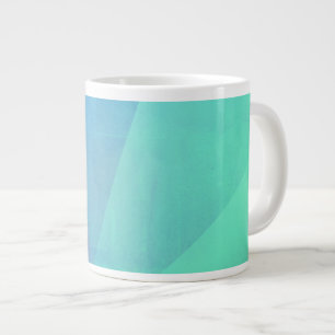 Modern Blue Aqua &Turquoise Geometric Gradation Grote Koffiekop