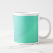 Modern Blue Aqua &Turquoise Geometric Gradation Grote Koffiekop (Rechts)