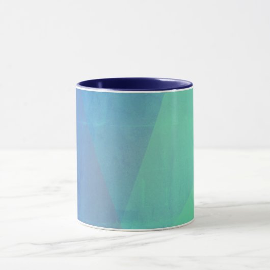 Modern Blue Aqua &Turquoise Geometric Gradation Mok (Midden)