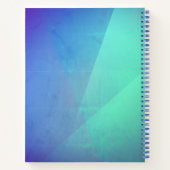 Modern Blue Aqua &Turquoise Geometric Gradation Notitieboek (Achterkant)