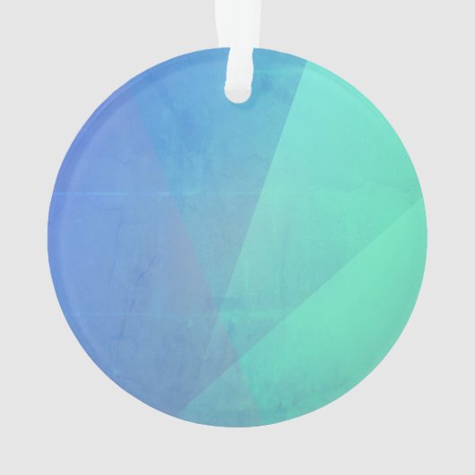 Modern Blue Aqua &Turquoise Geometric Gradation Ornament (achterkant)