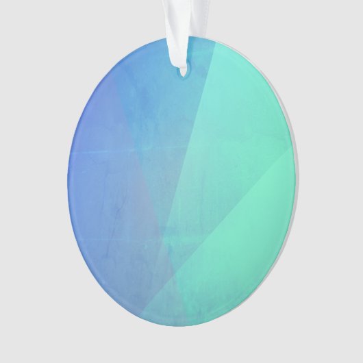 Modern Blue Aqua &Turquoise Geometric Gradation Ornament (voorkant)