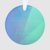 Modern Blue Aqua &Turquoise Geometric Gradation Ornament (voorkant)