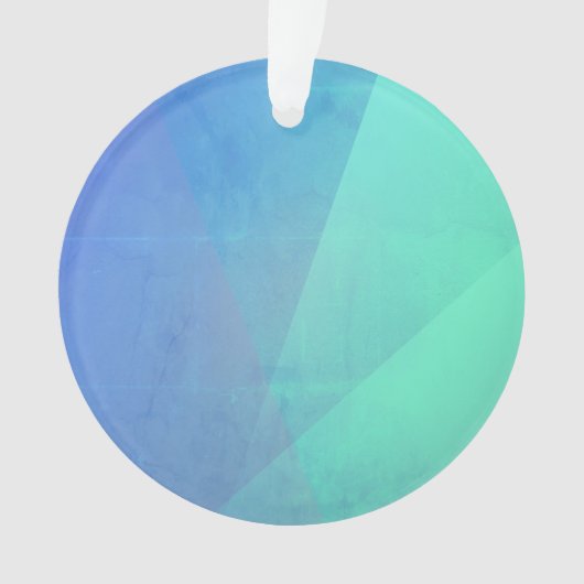 Modern Blue Aqua &Turquoise Geometric Gradation Ornament (voorkant)