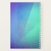 Modern Blue Aqua &Turquoise Geometric Gradation Planner (Achterkant)