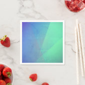 Modern Blue Aqua &Turquoise Geometric Gradation Servet (Insitu)