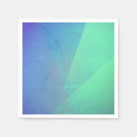 Modern Blue Aqua &Turquoise Geometric Gradation Servet (Voorkant)