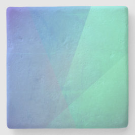 Modern Blue Aqua &Turquoise Geometric Gradation Stenen Onderzetter