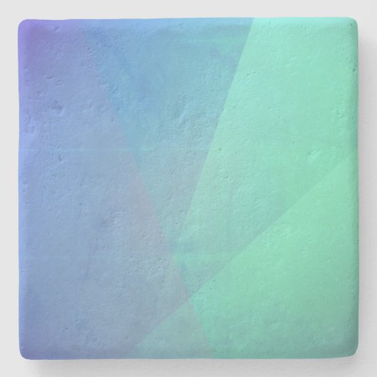 Modern Blue Aqua &Turquoise Geometric Gradation Stenen Onderzetter (Voorkant)