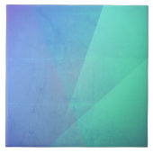 Modern Blue Aqua &Turquoise Geometric Gradation Tegeltje (Voorkant)