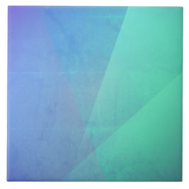 Modern Blue Aqua &Turquoise Geometric Gradation Tegeltje
