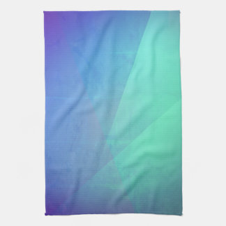 Modern Blue Aqua &Turquoise Geometric Gradation Theedoek