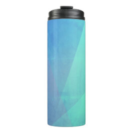 Modern Blue Aqua &Turquoise Geometric Gradation Thermosbeker