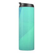 Modern Blue Aqua &Turquoise Geometric Gradation Thermosbeker (Geroteerd rechts)