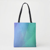 Modern Blue Aqua &Turquoise Geometric Gradation Tote Bag (Voorkant)