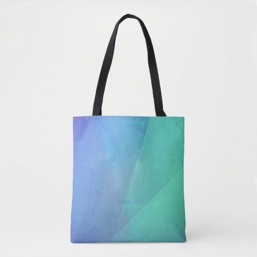 Modern Blue Aqua &Turquoise Geometric Gradation Tote Bag (Voorkant)