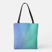 Modern Blue Aqua &Turquoise Geometric Gradation Tote Bag (Achterkant)