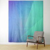 Modern Blue Aqua &Turquoise Geometric Gradation Wandkleed (In situ)